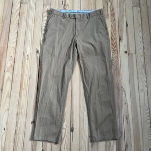 Peter Millar Mens Chino Pants Khaki Straight Fit Size 34 Casual Dress Trousers